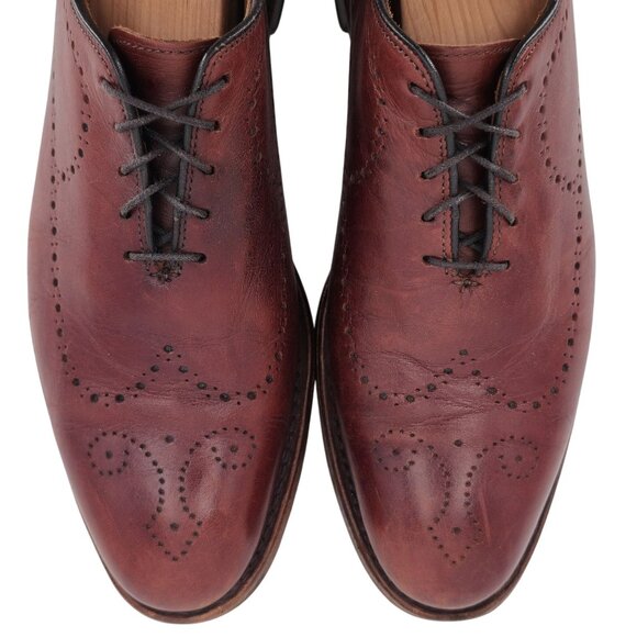 Allen Edmonds Fairfax Dress Shoes Mens size 8 Brown Leather Wholecut Oxfords USA - Picture 2 of 11